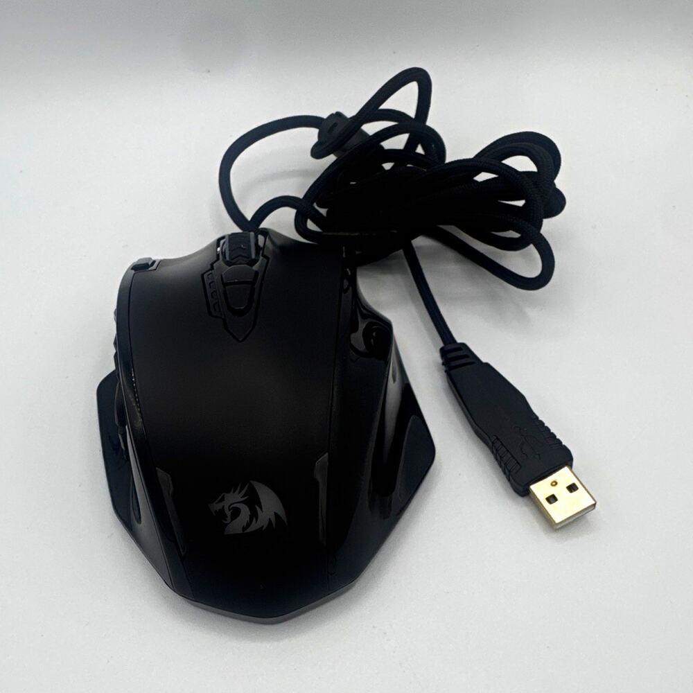 Redragon Impact M908 Wired USB Optical Gaming Mouse 12400 DPI 18 Button Black